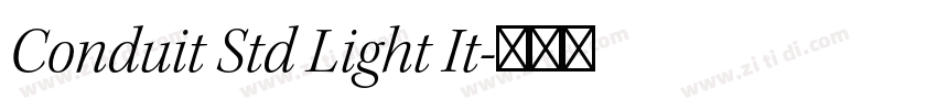 Conduit Std Light It字体转换